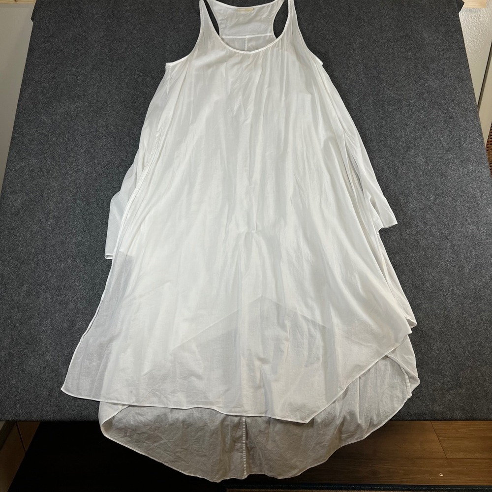 Michael Michael Kors White Handkerchief Hem Racerback Sleeveless Midi Dress